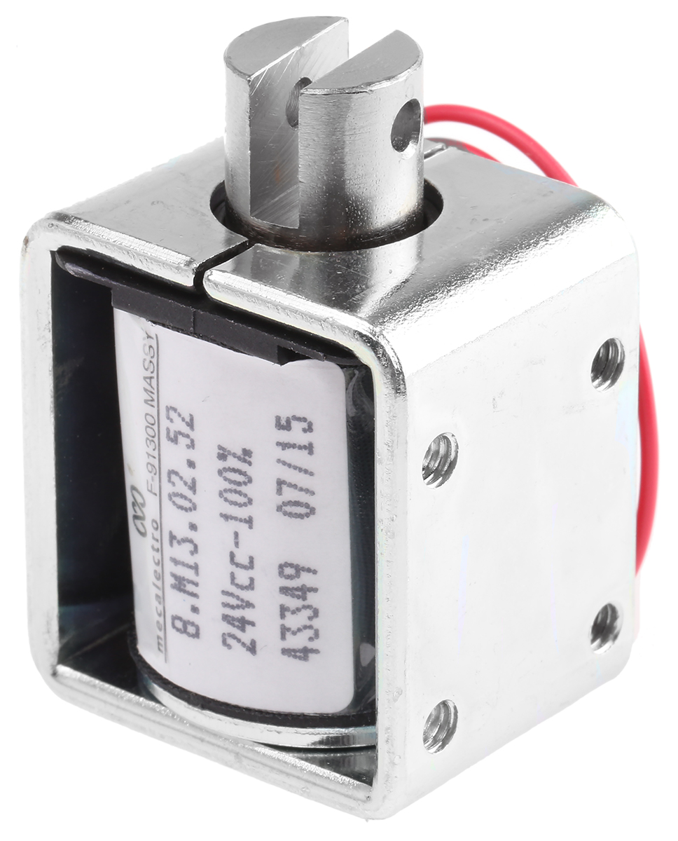 Mecalectro Linear Solenoid, 24 V dc, 2.5N, 35.3 x 31.8 x 25.4