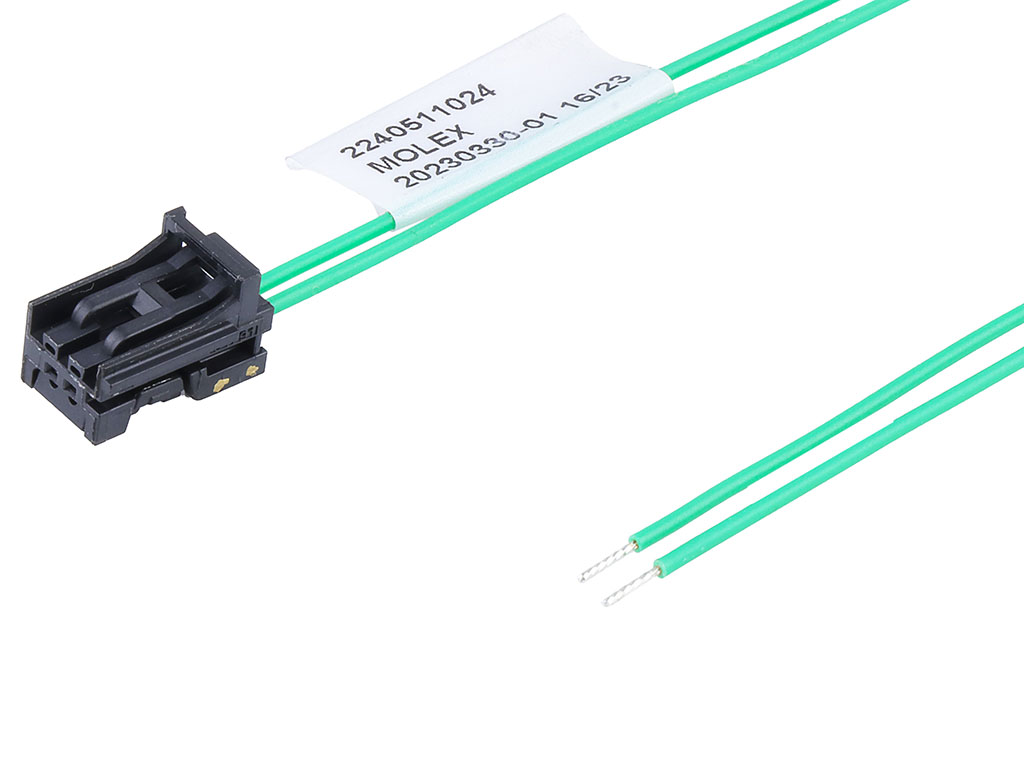 Molex 2 Way Female Crimped Terminal to 2 Way Male Pigtail Wire to Board Cable Assembly, 150mm