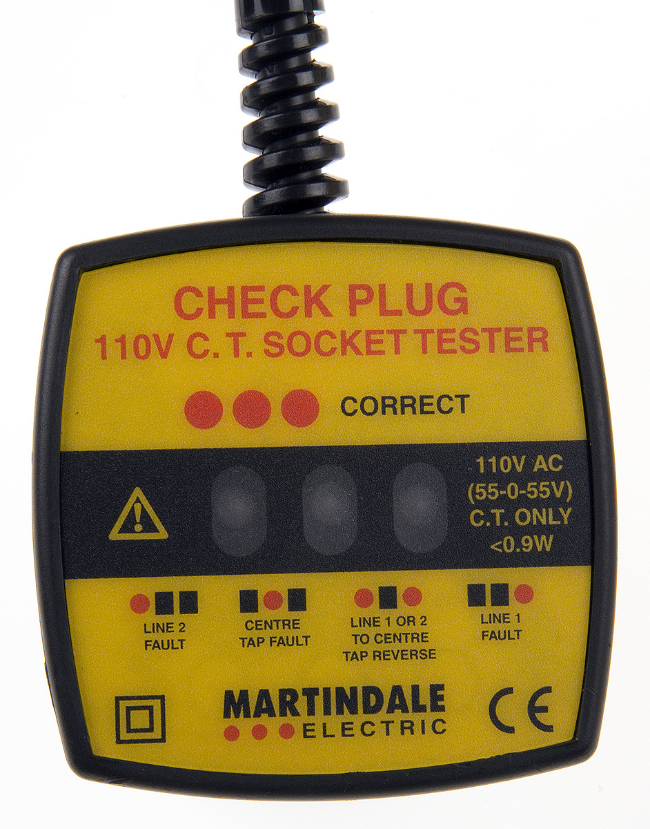 Martindale, Model CP-301 Socket Tester 16A 110V ac CAT II 150 V