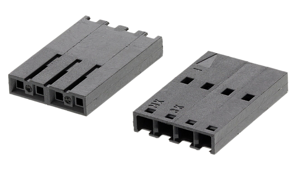 Molex, SL Female Connector Housing, 2.54mm Pitch, 4 Way, 1 Row