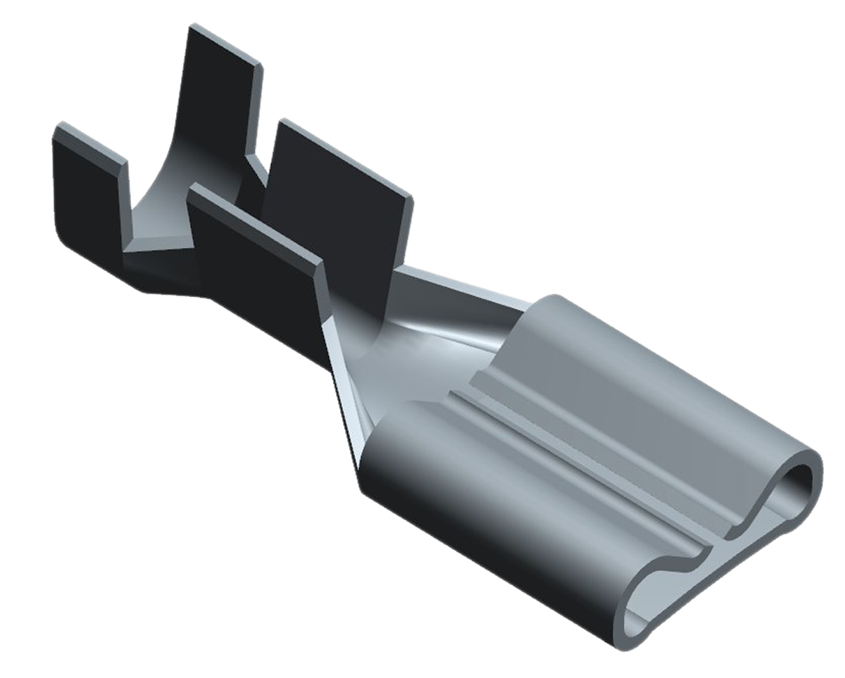 TE Connectivity FASTON .187 Grey Uninsulated Female Spade Connector, Receptacle, 4.75 x 0.51mm Tab Size, 0.5mm² to