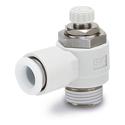 SMC AS-FG Series Threaded Speed Controller, M5 x 0.8 Male Inlet Port x 6mm Tube Outlet Port, AS1211FG-M5-06