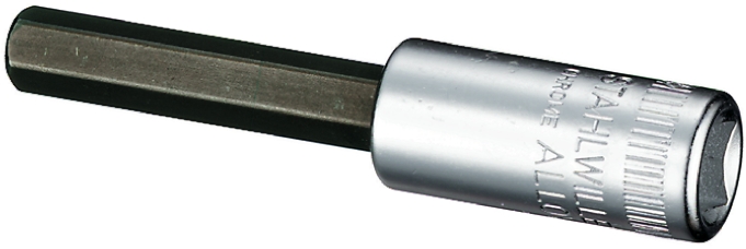 STAHLWILLE 1/4 in Drive Bit Socket, Hex Bit, 5/32in, 55 mm Overall Length