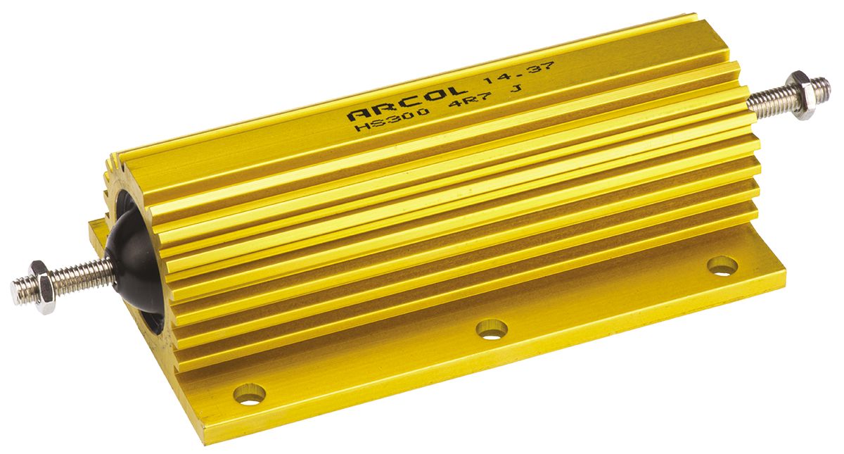 Arcol, 4.7Ω 300W Wire Wound Chassis Mount Resistor HS300 4R7 J ±5%