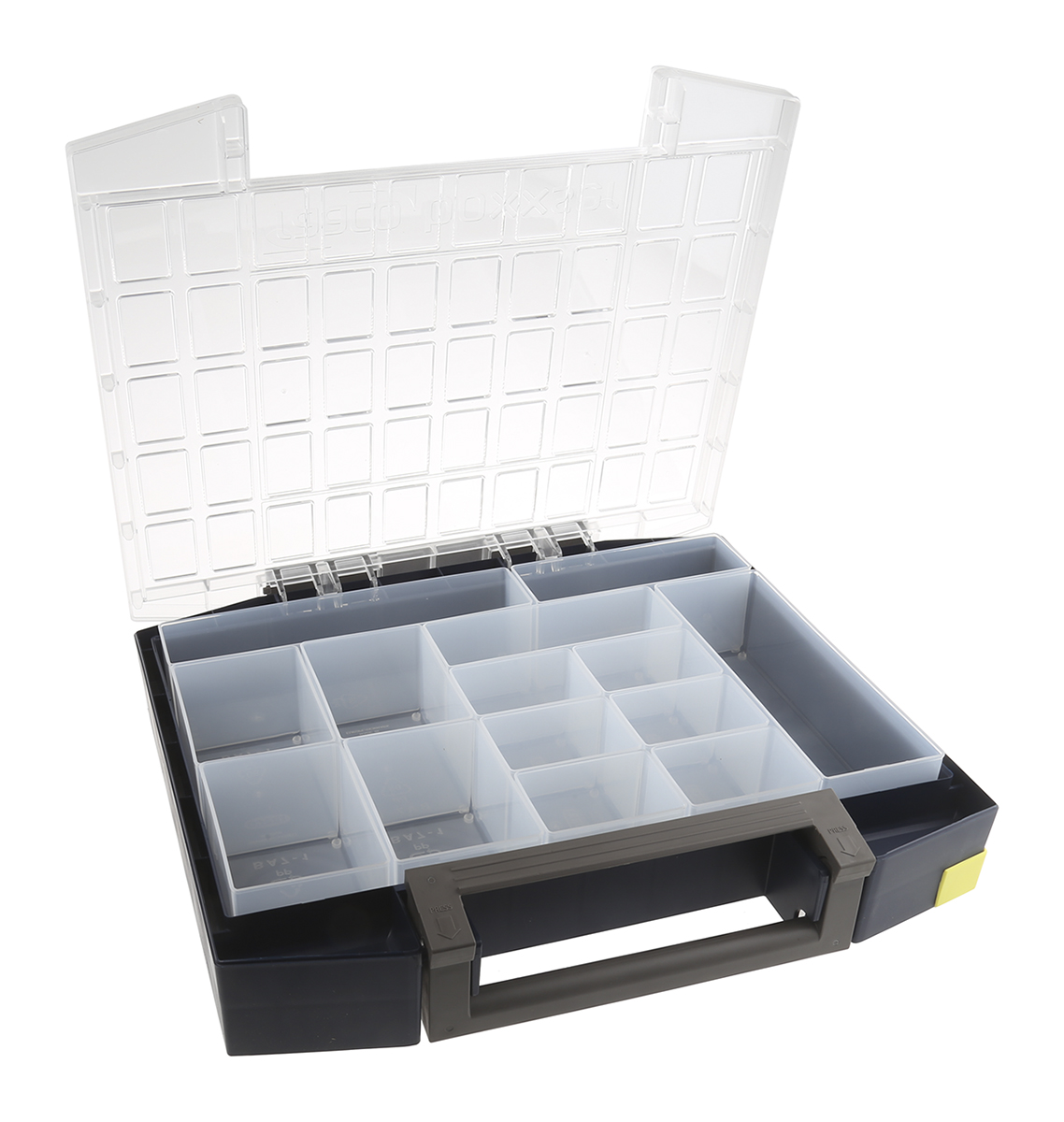 Raaco 14 Cell Blue PC, PP Compartment Box, 78mm x 421mm x 361mm