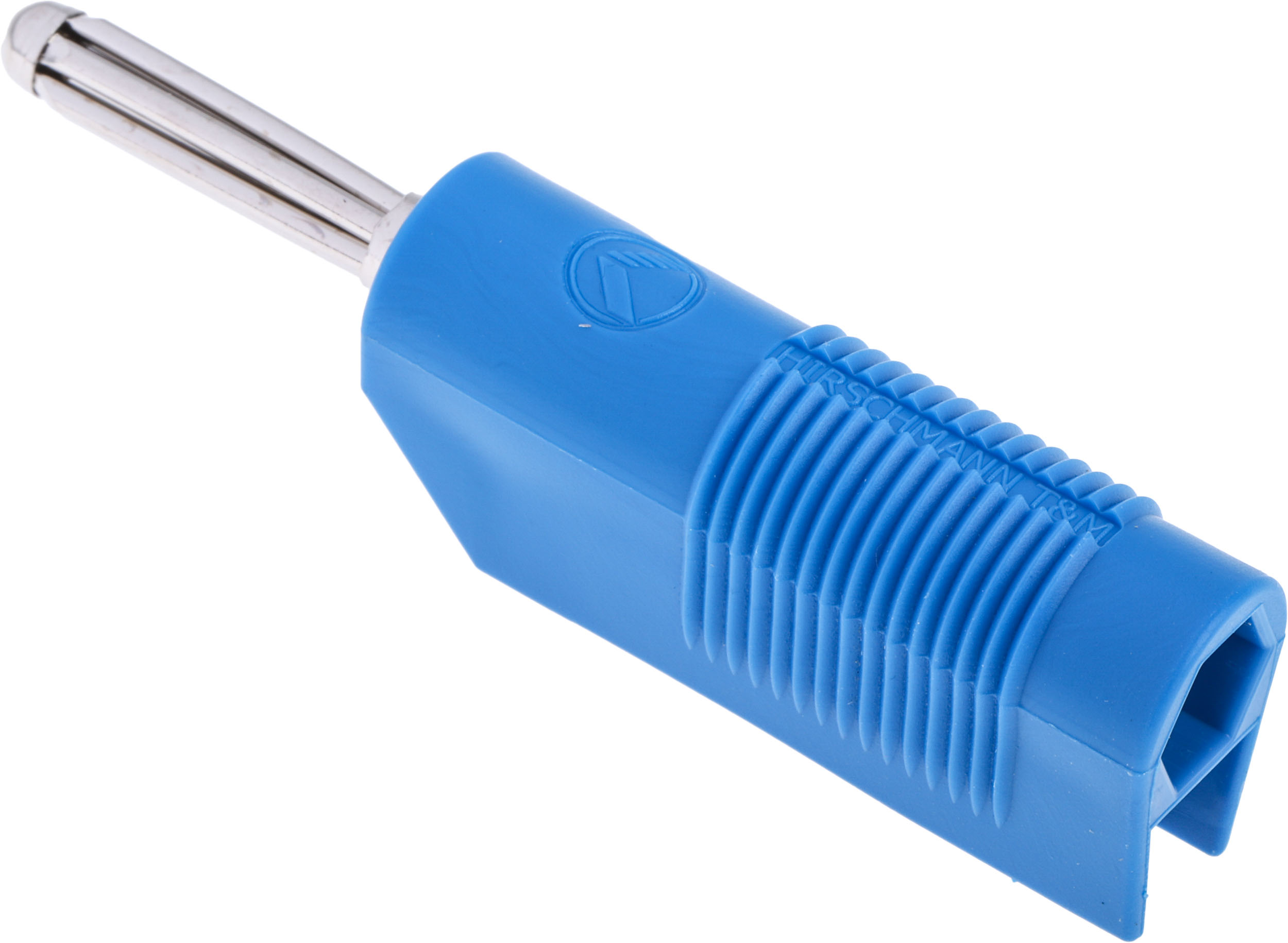 Hirschmann Test & Measurement Blue Male Banana Plug, 4 mm Connector, Screw Termination, 30A, 60V dc, Nickel Plating