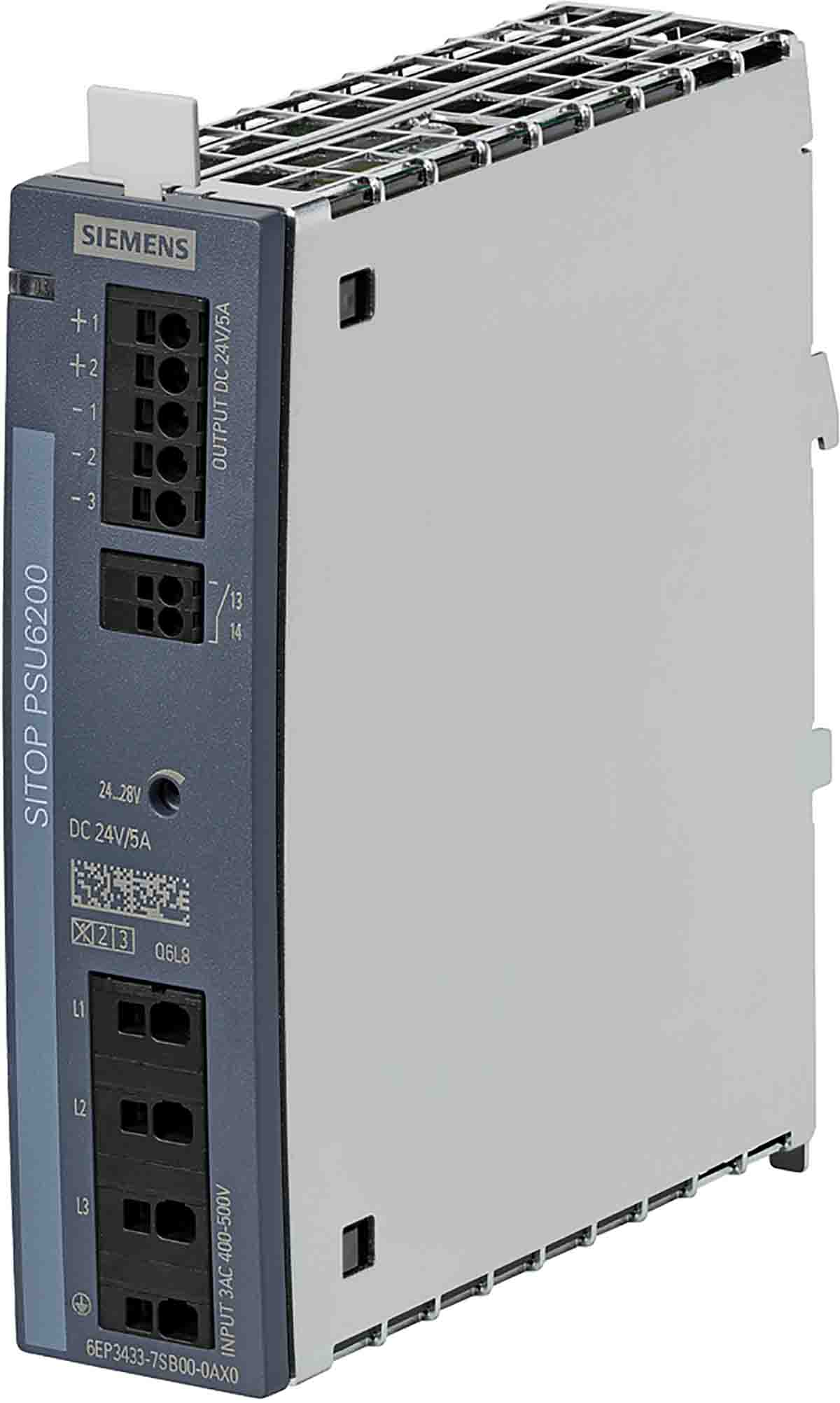 Siemens SITOP PSU6200 Switched Mode DIN Rail Power Supply, 400 → 500V ac ac Input, 24V dc dc Output, 5A Output