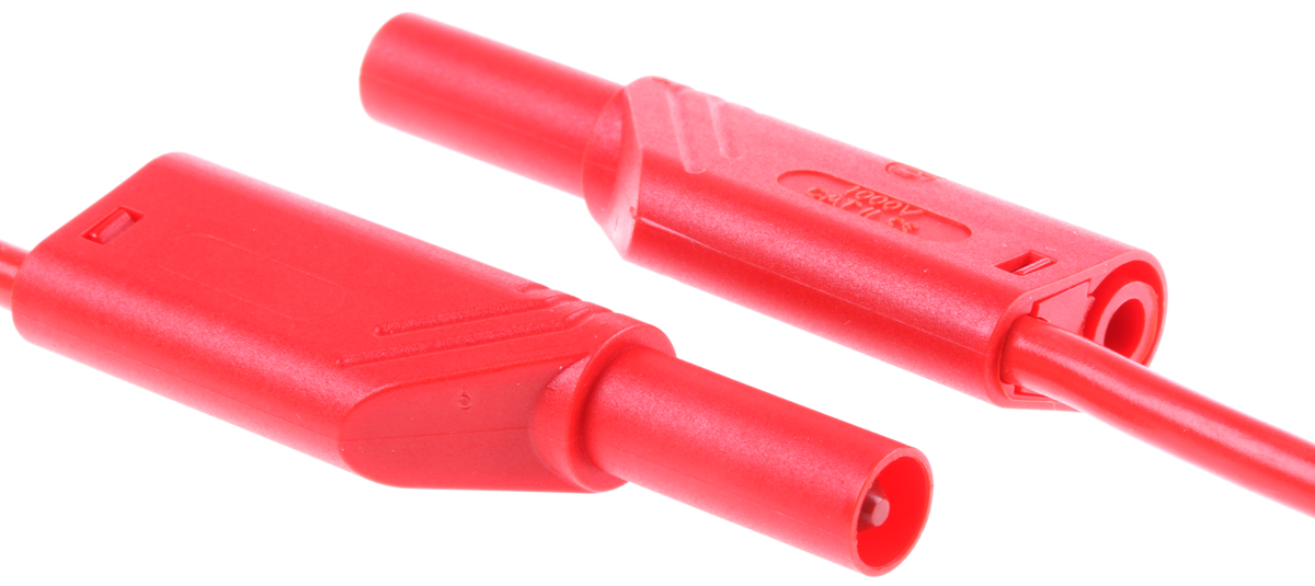 Hirschmann Test & Measurement, 32A, 1000V ac/dc, Red, 2m Lead Length