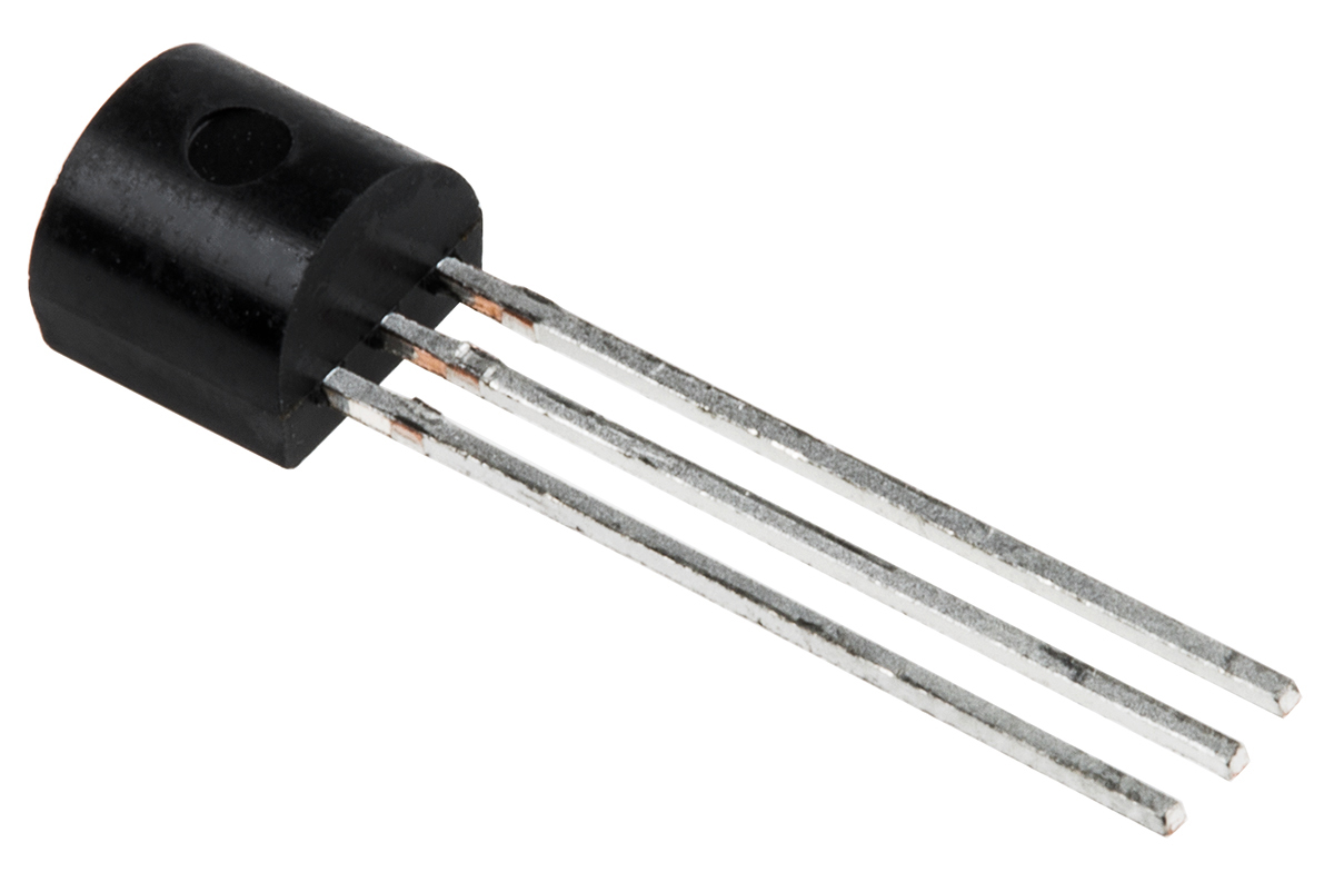 Microchip Voltage Temperature Sensor, Voltage Output, Through Hole Mount, Analogue, ±1°C, 3 Pins