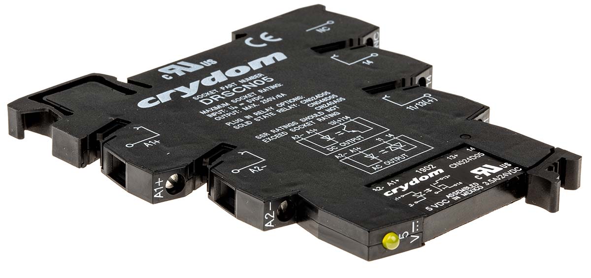Sensata Crydom Solid State Interface Relay, 12 V dc Control, 3.5 A Load, DIN Rail Mount