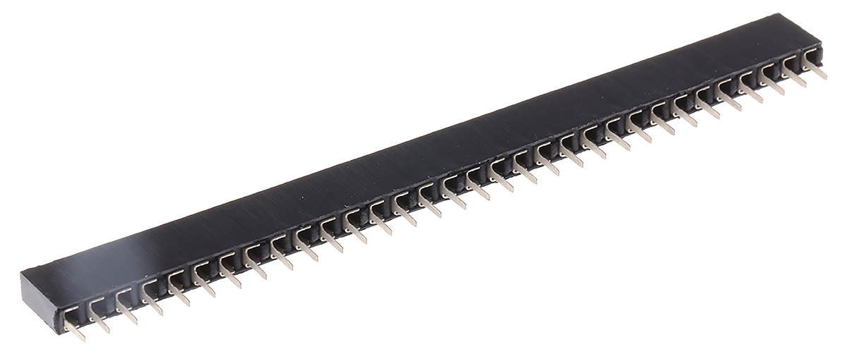 Winslow Straight Through Hole Mount Socket Strip, 32-Contact, 1-Row, 2.54mm Pitch, Solder Termination