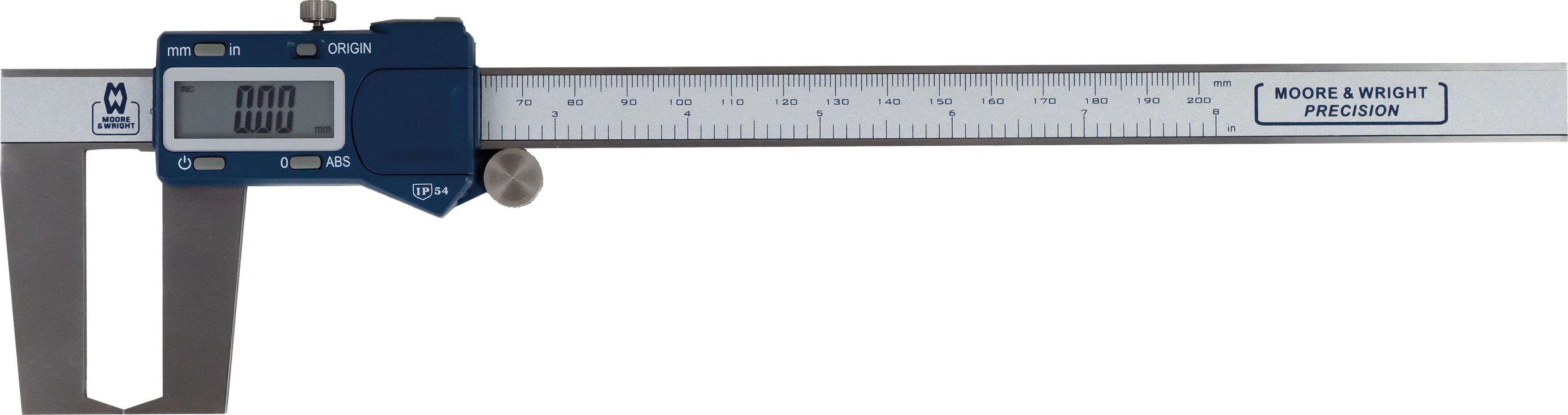 Moore & Wright 200mm Digital Caliper Caliper 0.01 Resolution, Imperial, Metric With UKAS Calibration