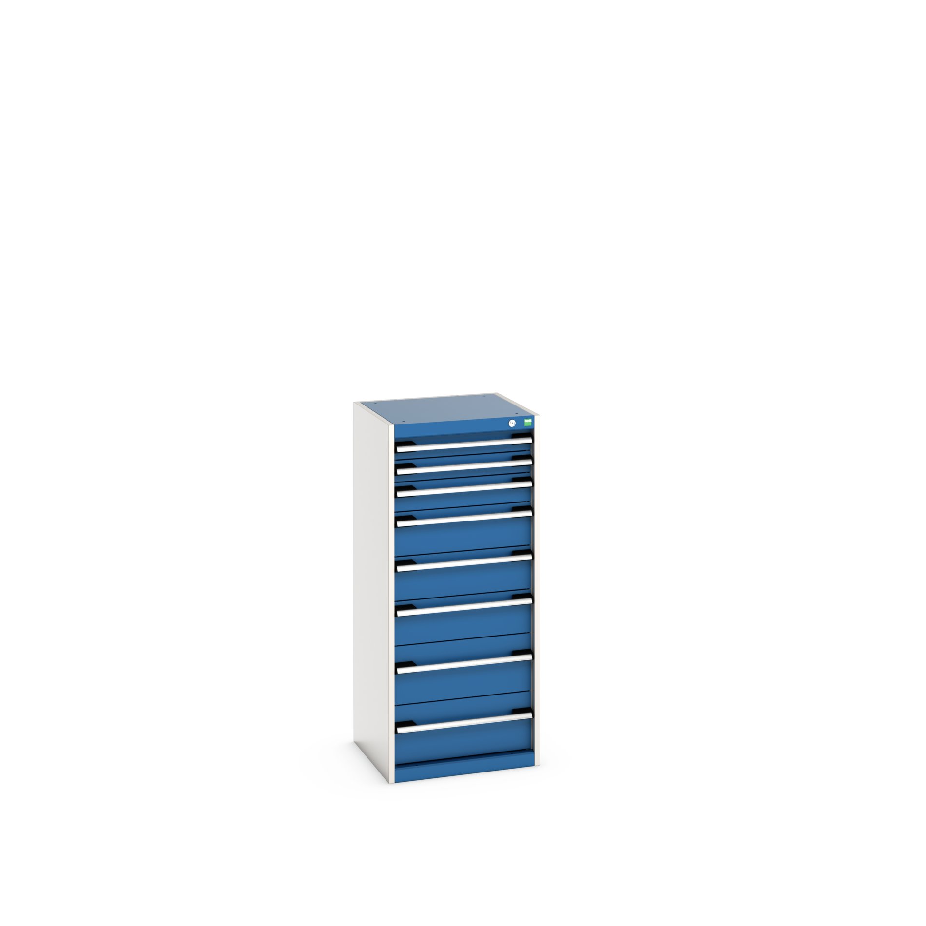 Bott 8 Cabinet, Steel, 1200mm x 525mm x 525mm, Blue, Light Grey