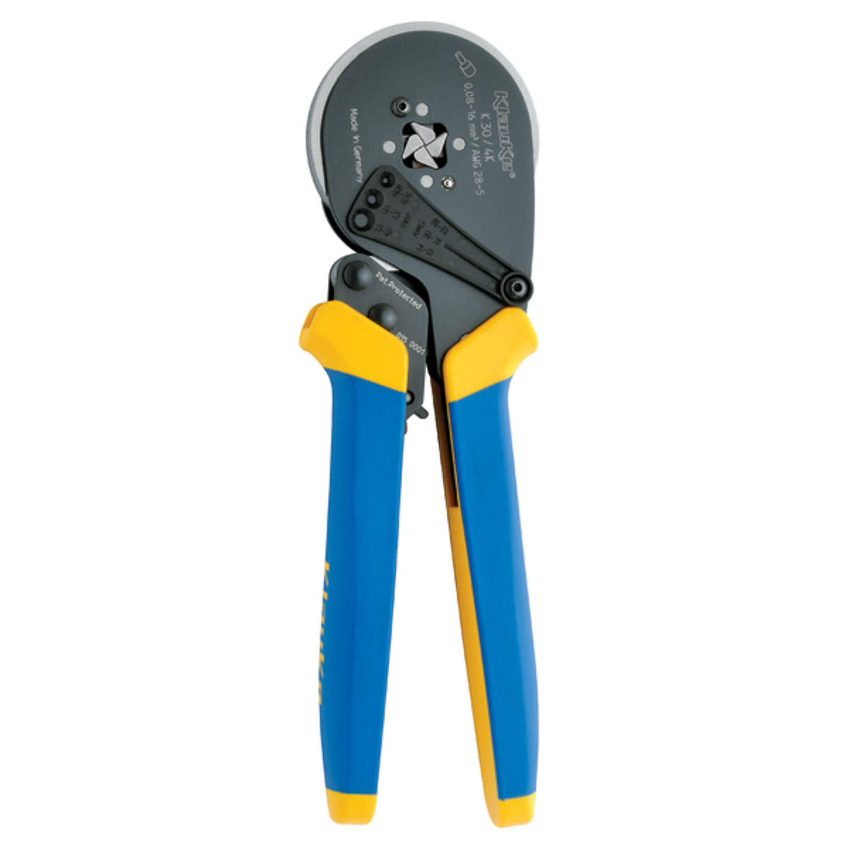 Klauke Hand Ratcheting Crimp Tool for Wire Ferrules, 0.08 → 16mm² Wire