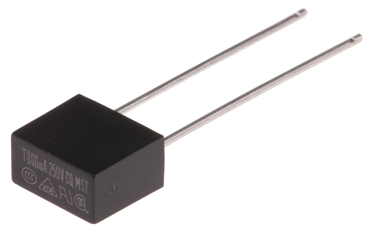 RS PRO PC Board Non Resettable Fuse, Radial 800mA, 250V ac
