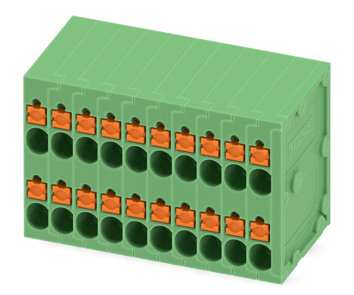 Phoenix Contact SPTD 1.5/10-H-3.5 Series PCB Terminal Block, 3.5mm Pitch, Through Hole Mount, Spring Cage Termination