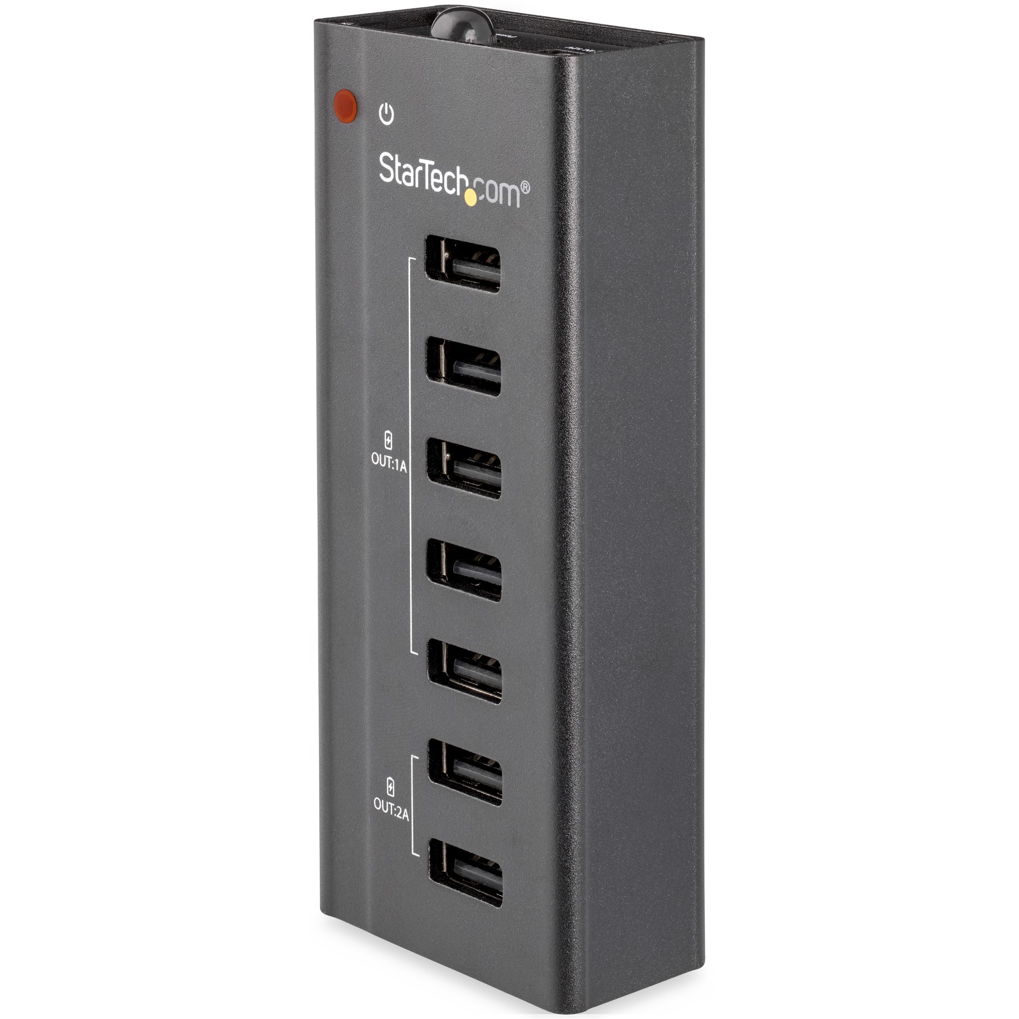 StarTech.com 7 Port USB 2.0 USB A  Hub, AC Adapter Powered, 45 mm x 11cm