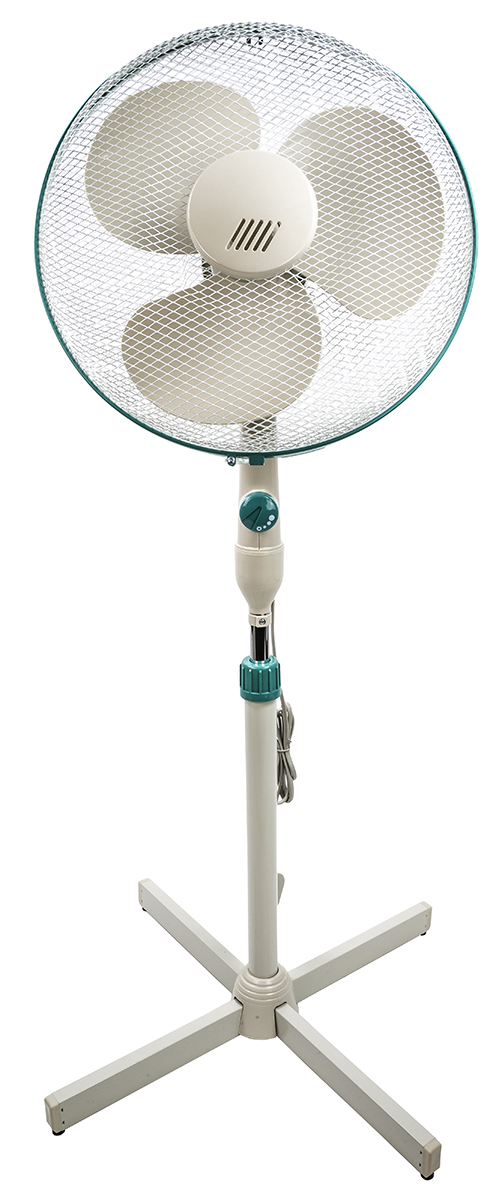 RS PRO Pedestal Fan 400mm blade diameter 3 speed 230 V with plug: Type C - European Plug