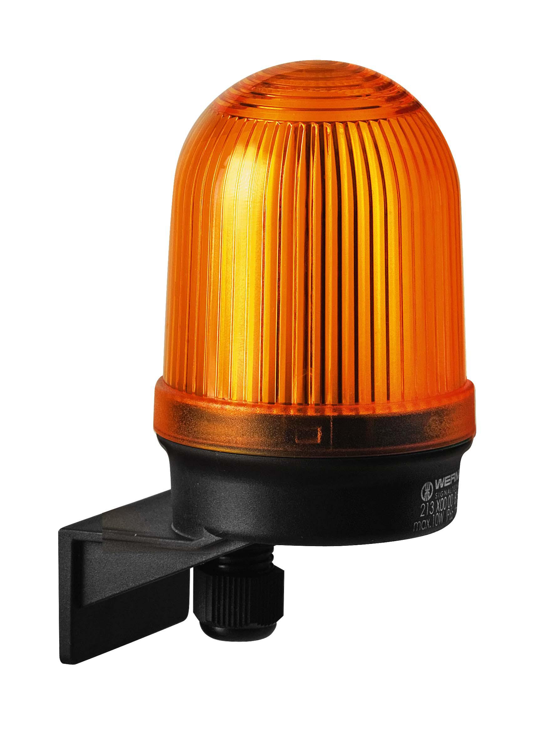 Werma 213 Series Yellow Continuous lighting Beacon, 12 → 230 V, Wall Mount, Filament Bulb, IP65
