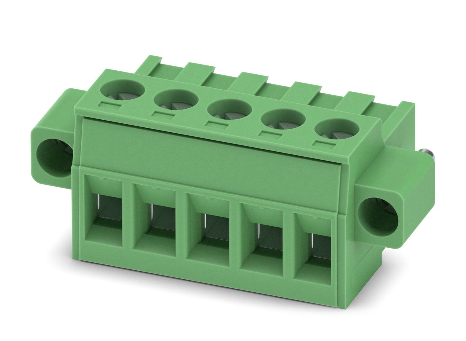 Phoenix Contact, 5.08mm Pitch, MSTBT 2.5/ 5-STF-5.08, 5 Way, Pluggable Terminal Block, Plug, Screw Termination, 1805330