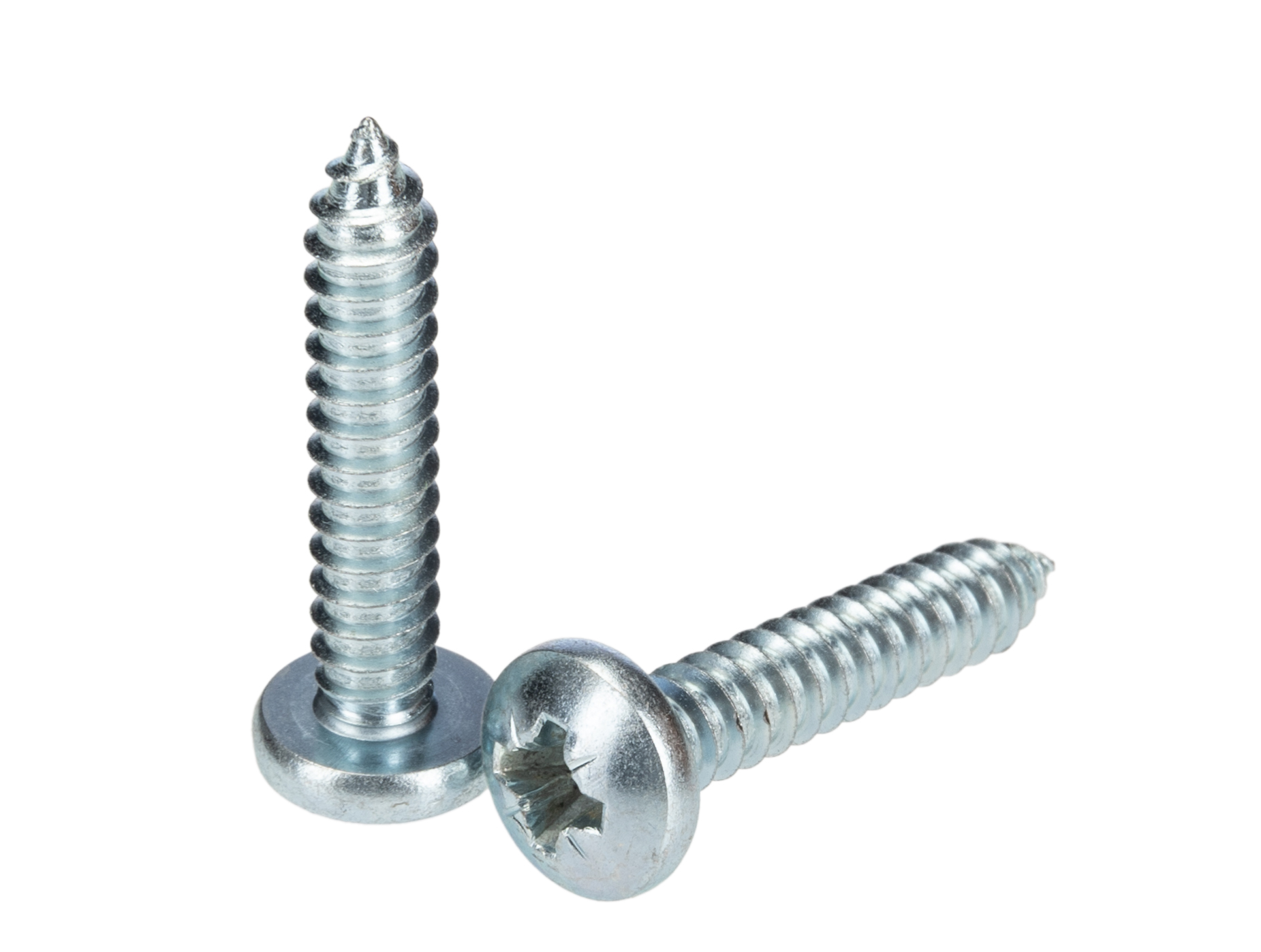 RS PRO Bright Zinc Plated Steel Pan Head Self Tapping Screw, N°14 x 1.1/4in Long 32mm Long