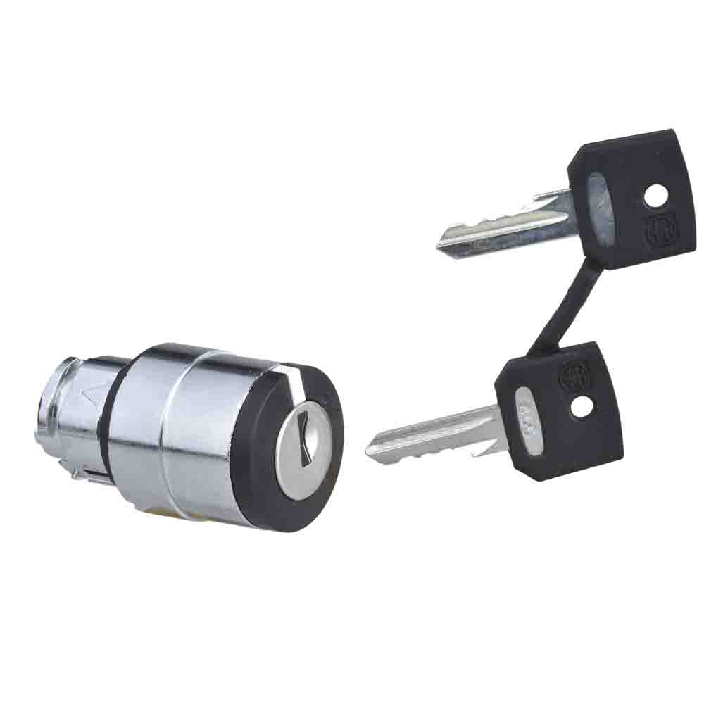 Schneider Electric ZB4 3-position Key Switch Head, Latching, 22mm Cutout