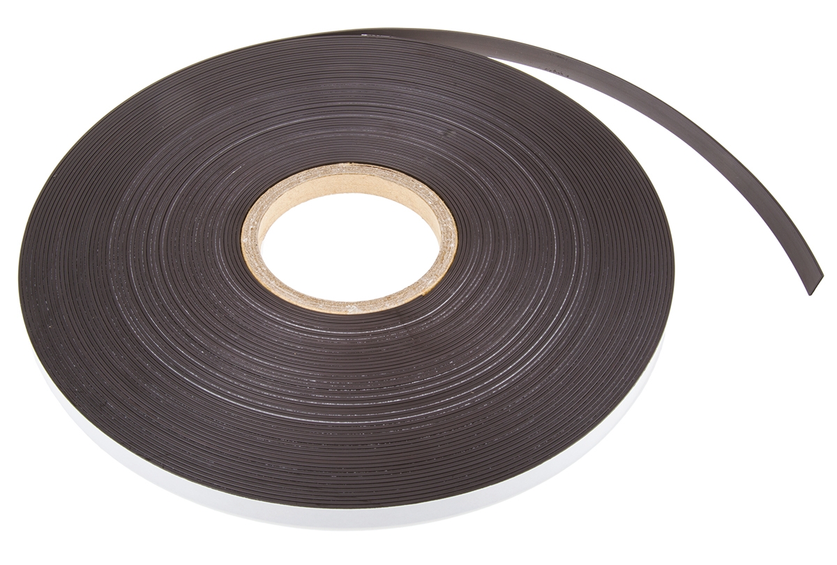 30m Magnetic Tape, Adhesive Back, 1.5mm Thickness
