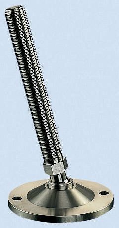 Nu-Tech Engineering M20 Stainless Steel Adjustable Foot, 2500kg Static Load Capacity 10° Tilt Angle