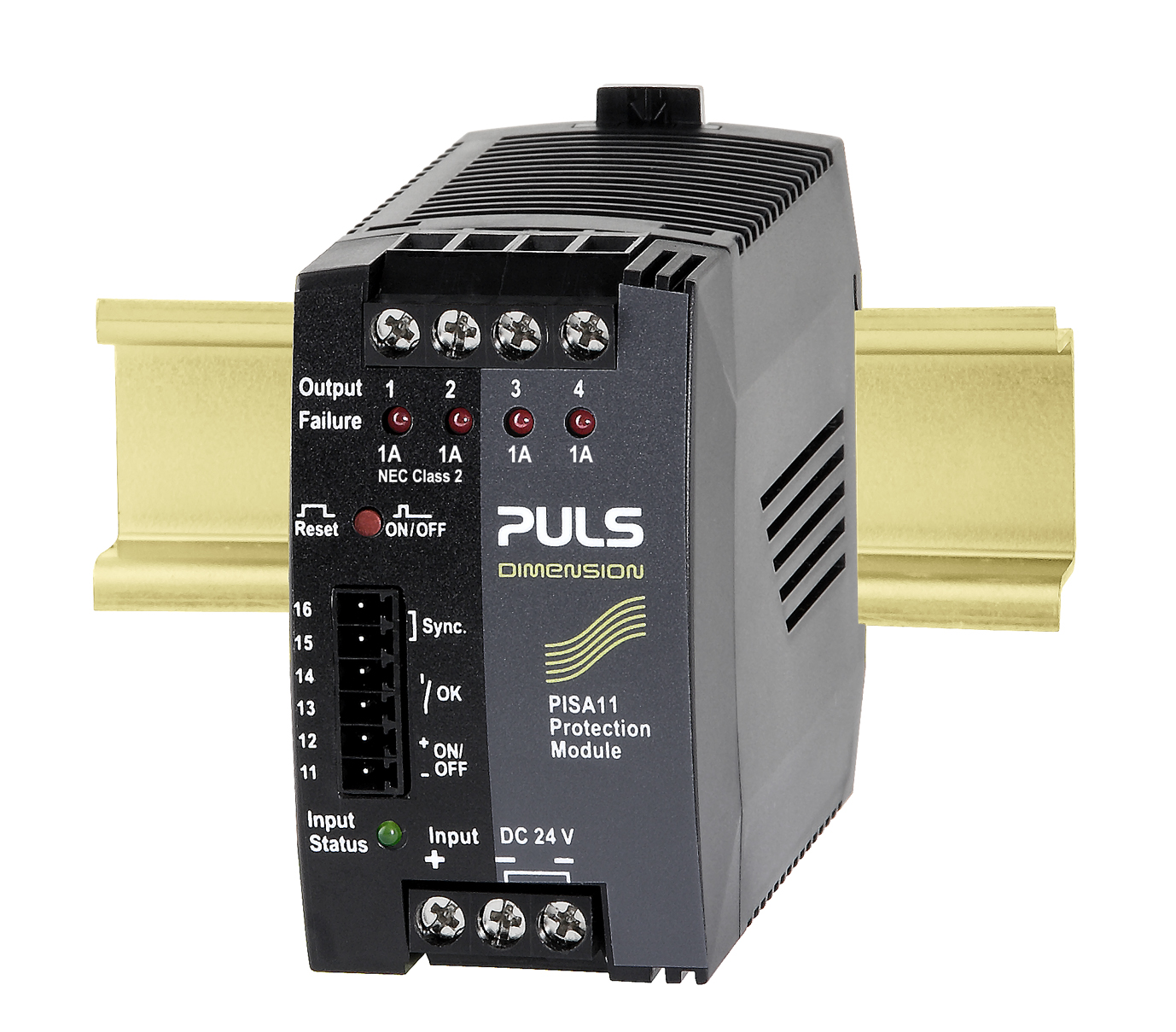 PULS Electronic Circuit Breaker 4A 24V PISA11, 4 channels , Wall Mount