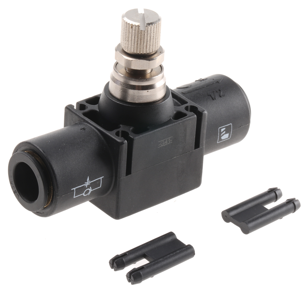Legris 7770 Series Tube In-line Regulator, 12mm Tube Inlet Port x 12mm Tube Outlet Port