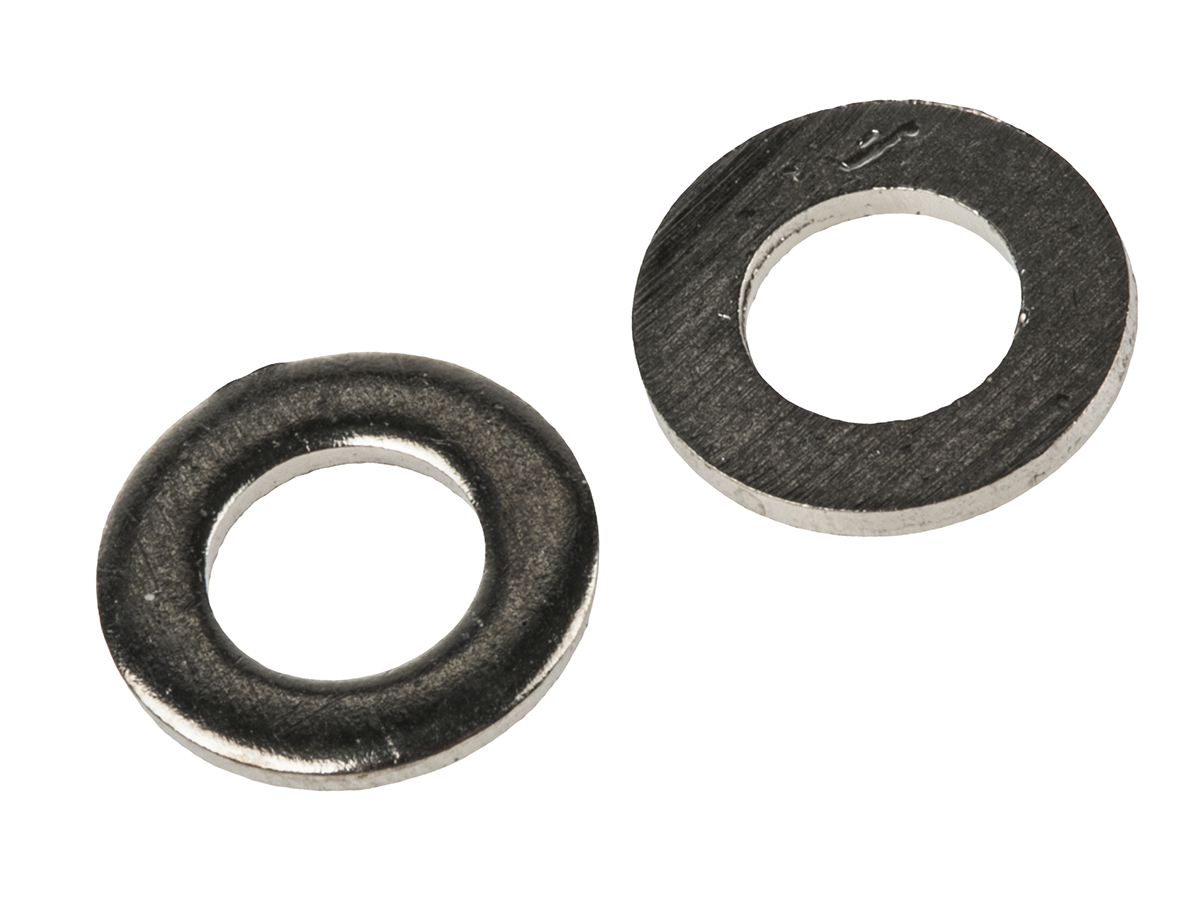 RS PRO Nickel Plated Brass Plain Washers, M5