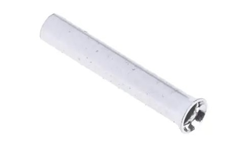 RS PRO Bootlace Ferrule, 8mm Pin Length, 0.8mm Pin Diameter, 0.25mm² Wire Size, Silver