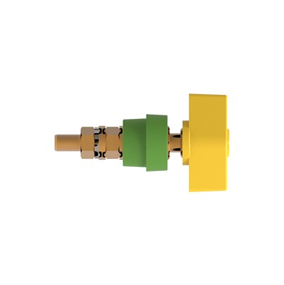 Schutzinger 12.4mm Green/Yellow Terminal Post, 1kV, 100A, M8 x 0.75 Thread