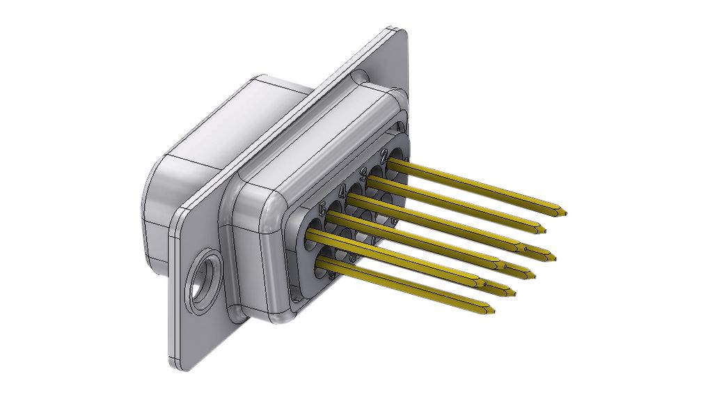Deltron Connectors 8 Way Horizontal D-sub Connector Plug