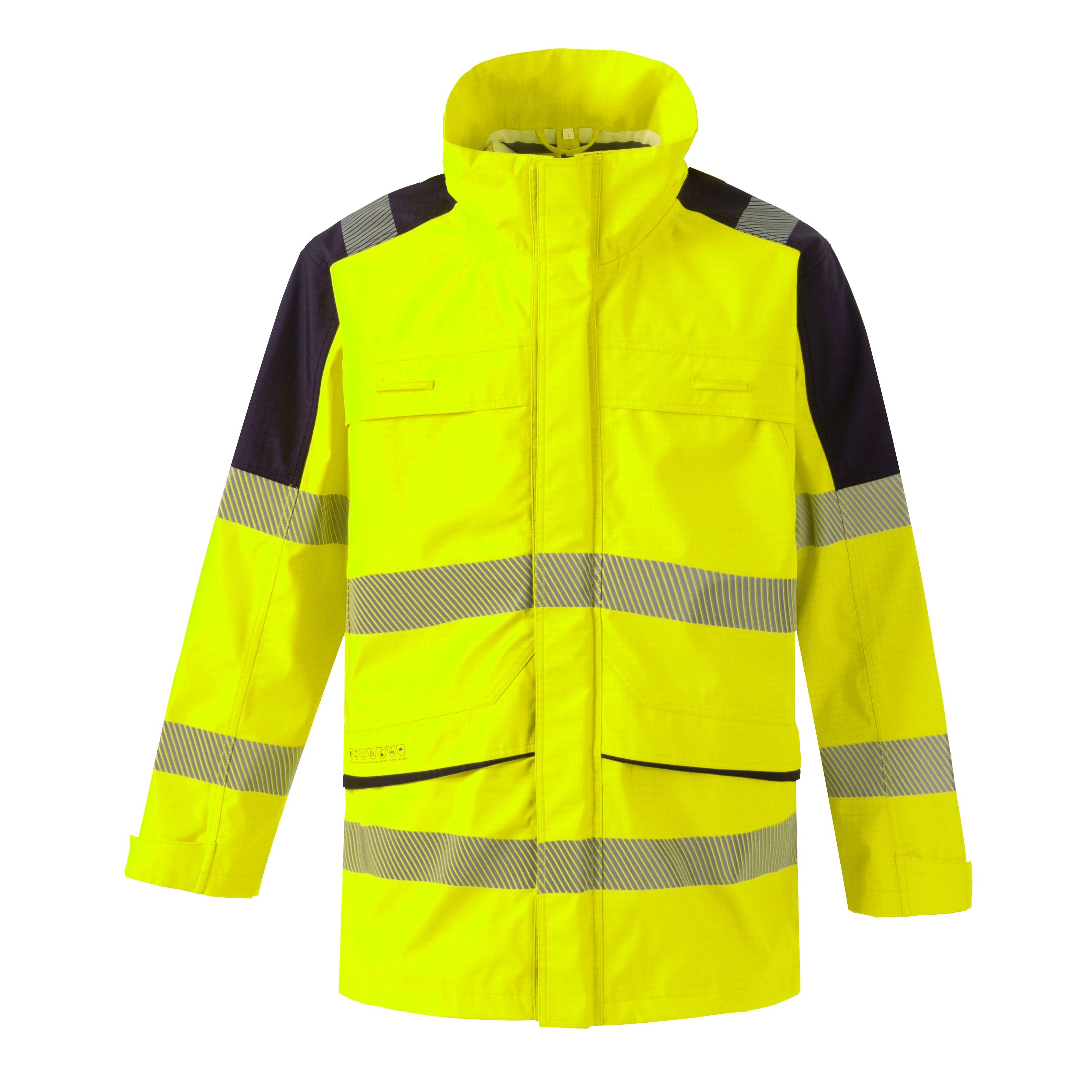 CODUPAL Zeus Yellow/Navy Unisex Hi Vis Jacket, XL
