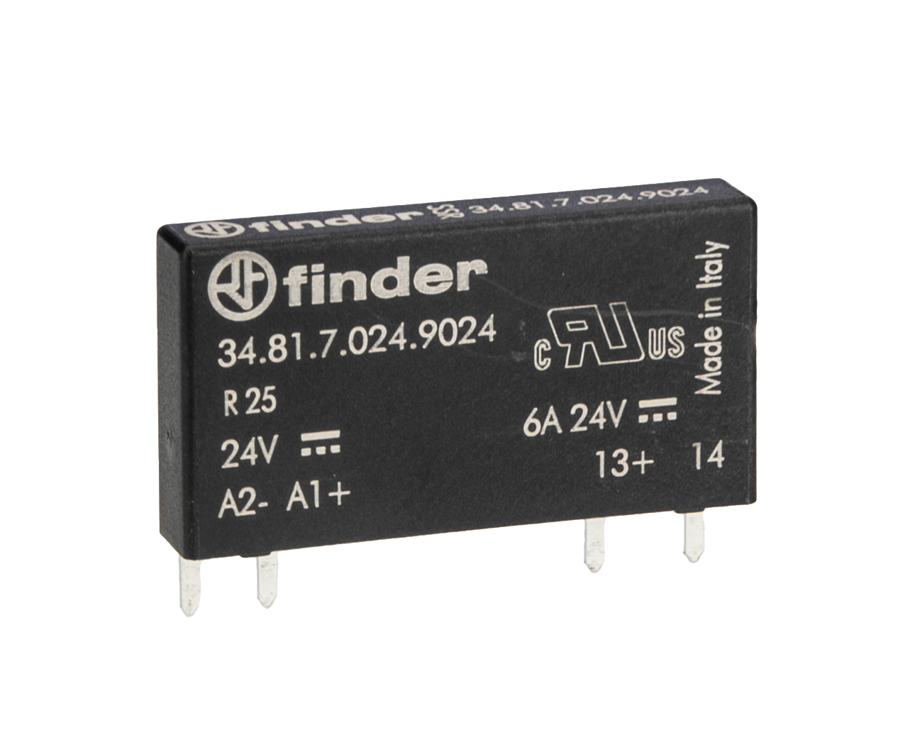 Finder 34 Series Solid State Relay, 6 A Load, PCB Mount, 24 V dc Load, 30 V Control