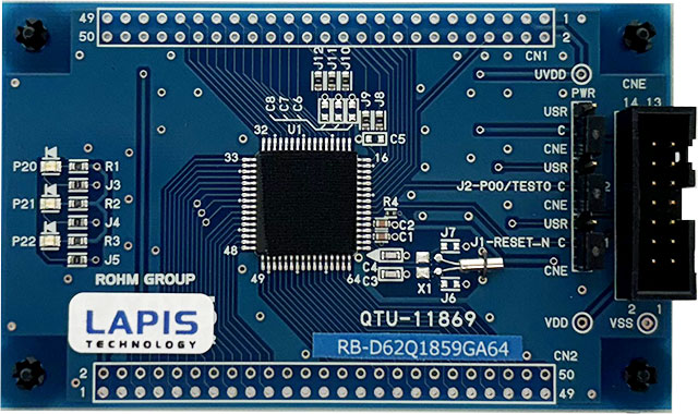 ROHM Reference Board Evaluation Board for MCU for ML62Q1859 64pin QFP, EASE1000 on-chip emulator