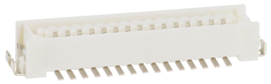 Hirose DF9 Series Straight Surface PCB Header, 31 Contact(s), 1 mm Pitch, 2 Row, Shrouded