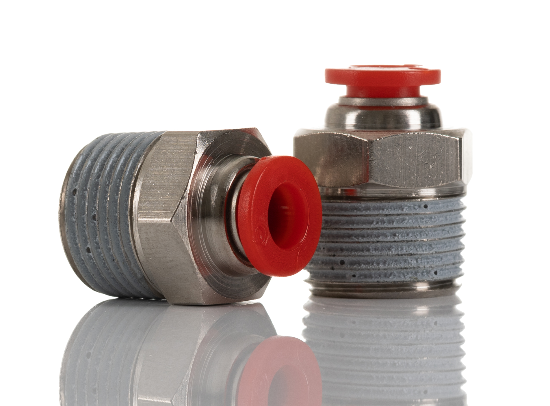 Norgren PNEUFIT Series Threaded-to-Tube, Push In 6 mm to R 3/8, Threaded-to-Tube Connection Style