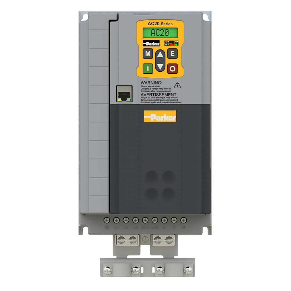 Parker Variable Speed Drive, 7.5 kW, 3 Phase, 380 → 480 V ac, 17 A, AC20 Series