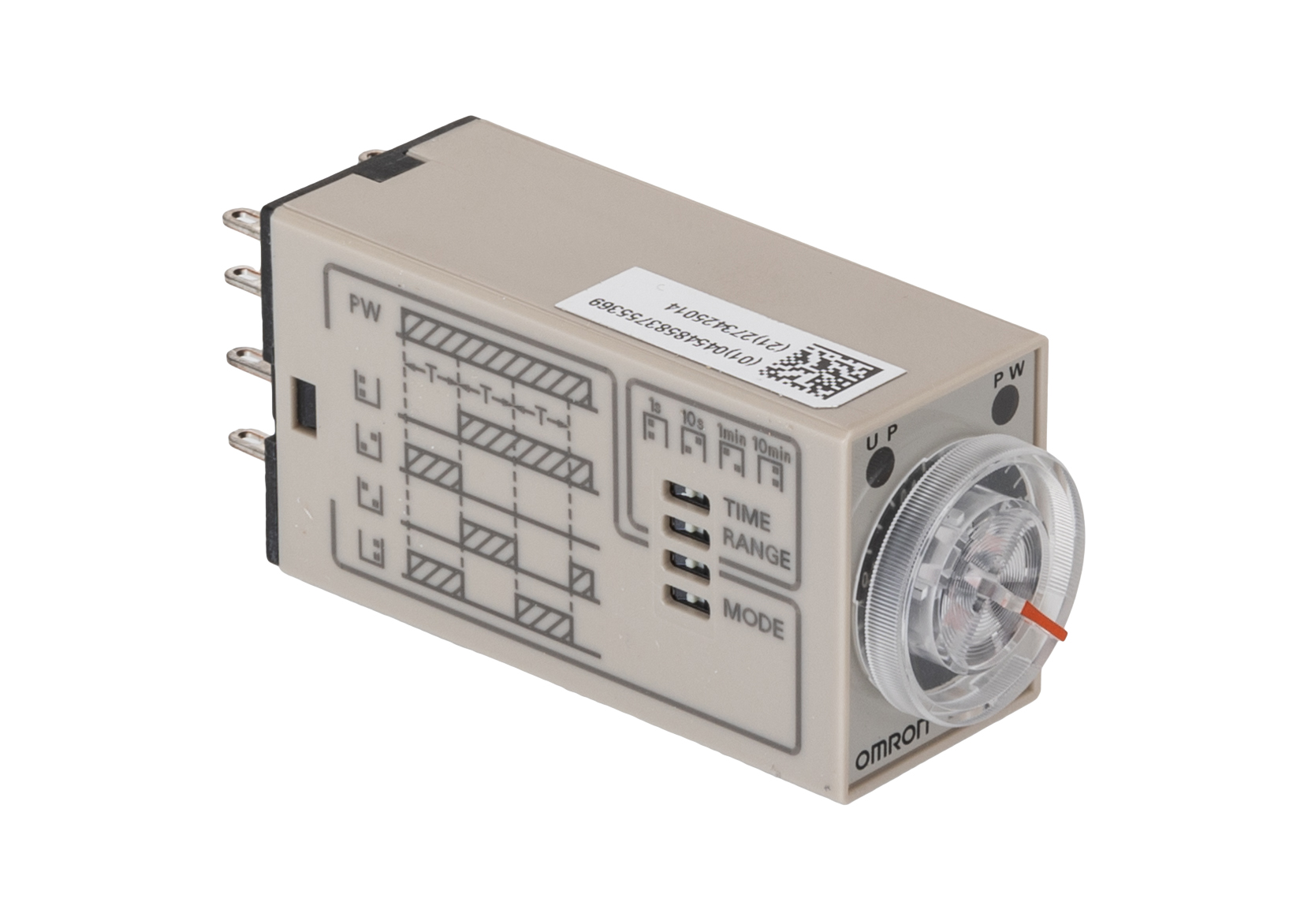 Omron H3YN Series DIN Rail Mount Timer Relay, 12V dc, 2-Contact, 0.1 s → 10min, DPDT