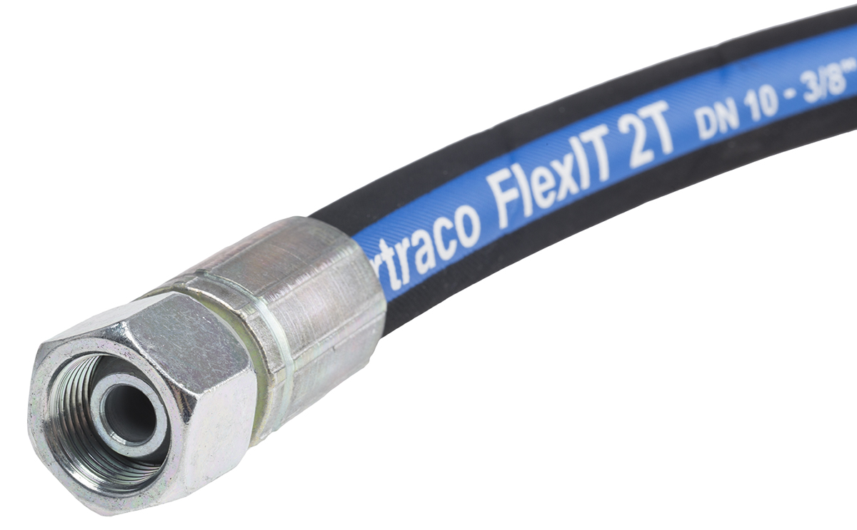 RS PRO 358mm Synthetic Rubber Hydraulic Hose Assembly, 330bar Max Pressure