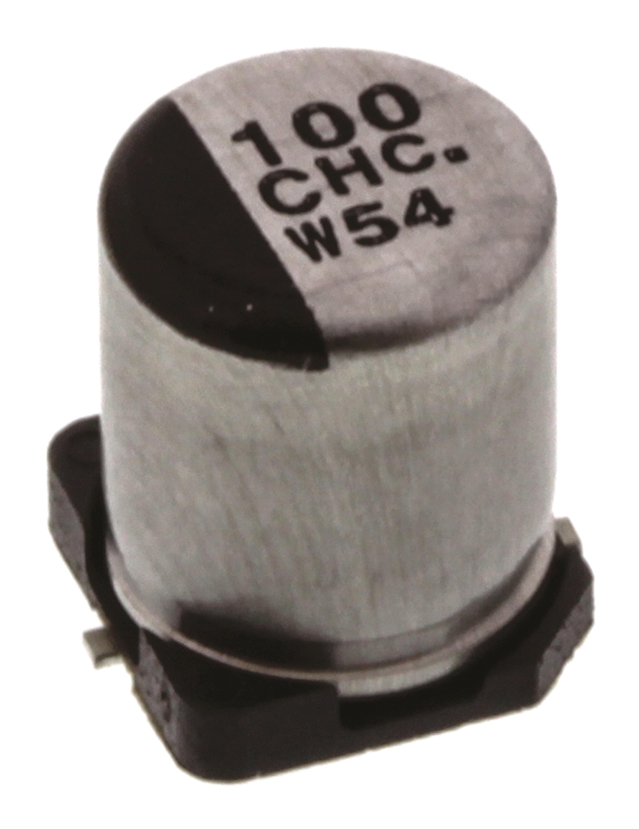 Panasonic 100μF Aluminium Electrolytic Capacitor 16V dc, Surface Mount - EEEHC1C101XP