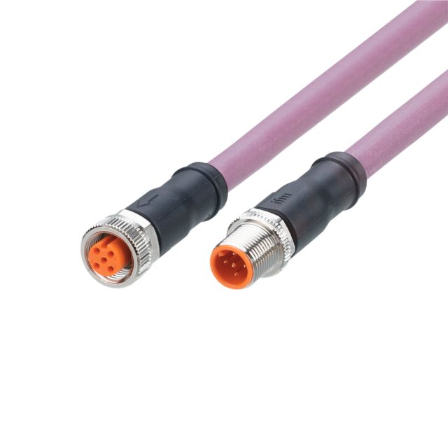 ifm electronic Male 5 way M12 to Female 5 way M12 Communication Cable, 7.5 m
