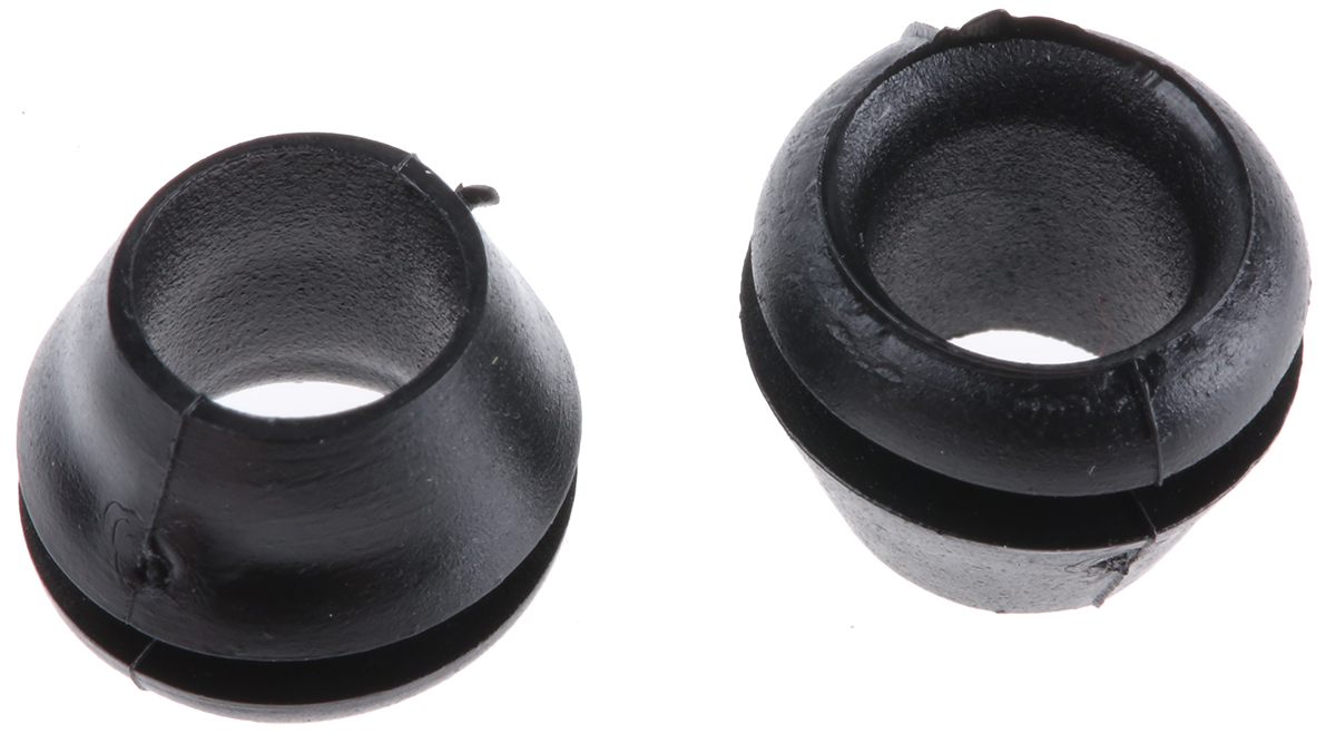 HellermannTyton HV Black PVC 8mm Cable Grommet for Maximum of 6.5mm Cable Dia. 633-05020 HV1502-PVC-BK