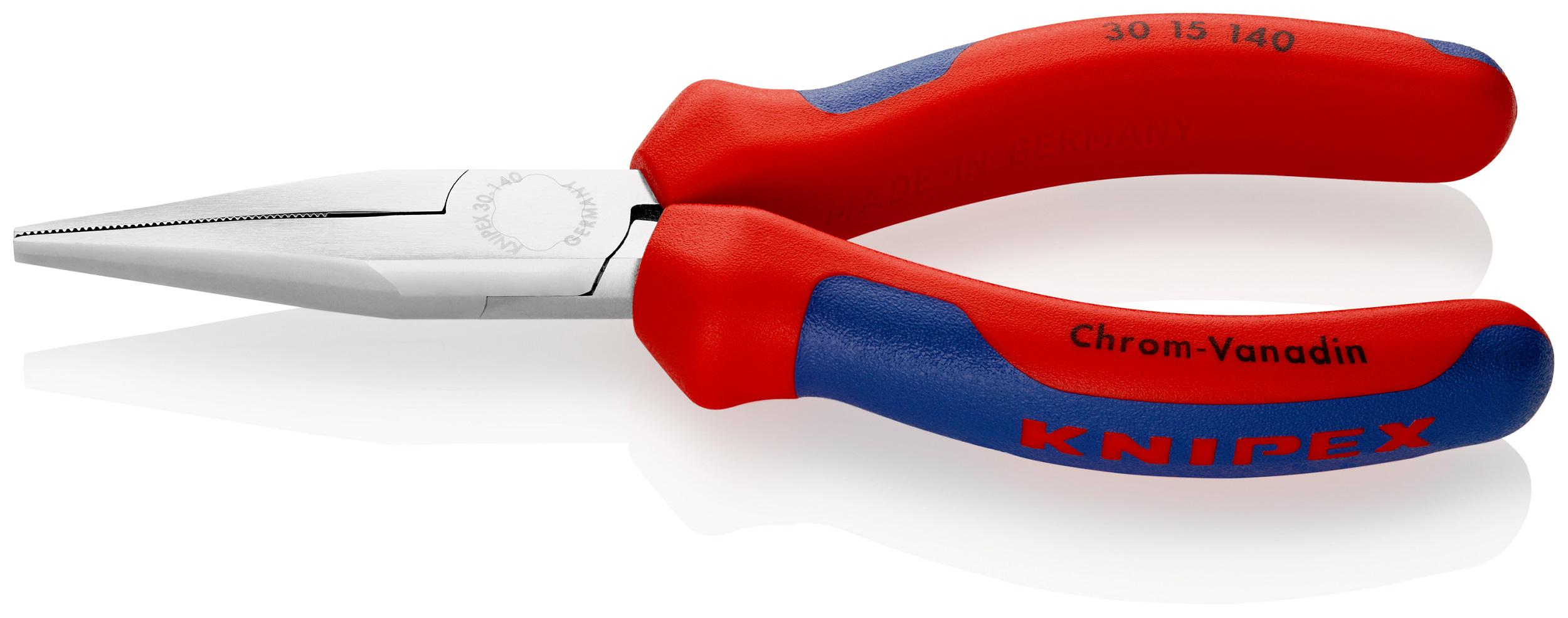 Knipex Long Nose Pliers, 150 mm Overall, Straight Tip, 42mm Jaw