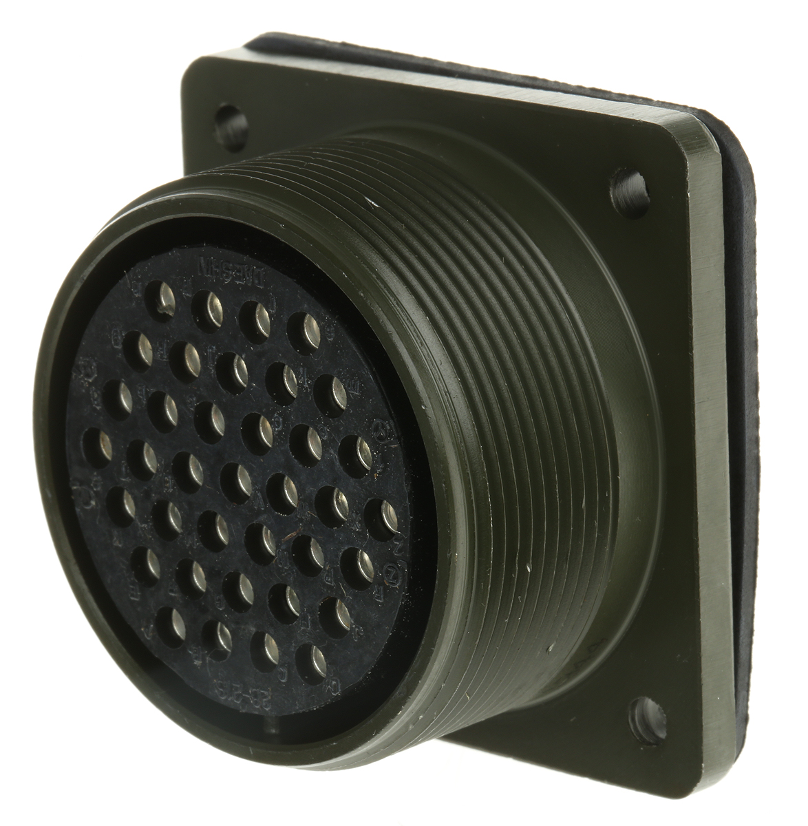 Amphenol Industrial, MS3102A, Copper Alloy 37 Way Box Mount MIL Spec Circular Connector Receptacle, Socket