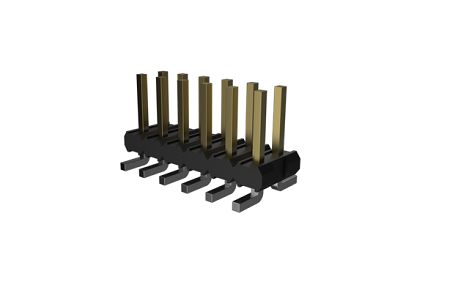 Amphenol Communications Solutions Minitek Series Vertical Surface Pin Header, 8 Contact(s), 2 mm Pitch, 2 Row,
