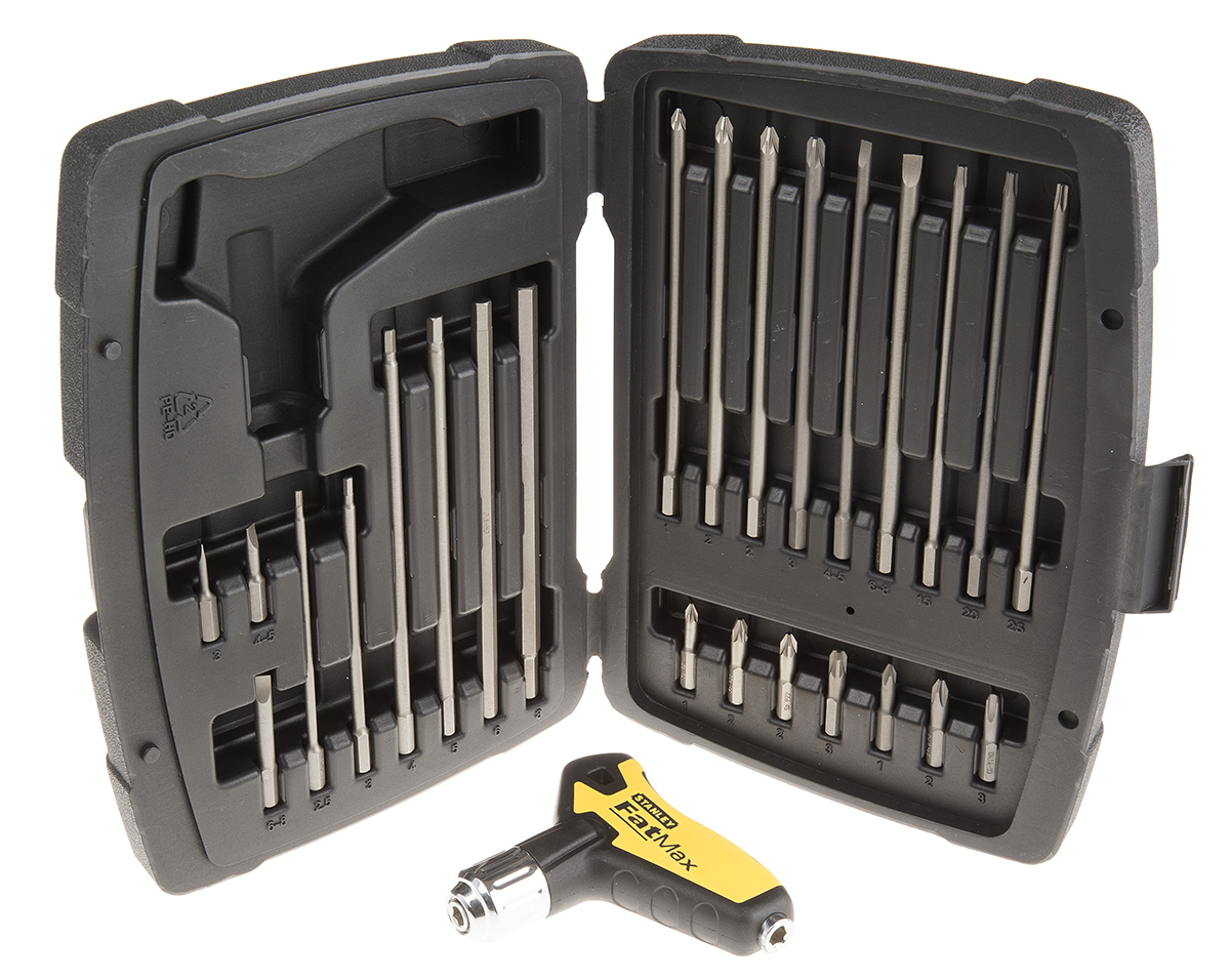 Stanley 1/4 in Hexagon Phillips, Pozidriv, Slotted, Torx Ratchet Screwdriver
