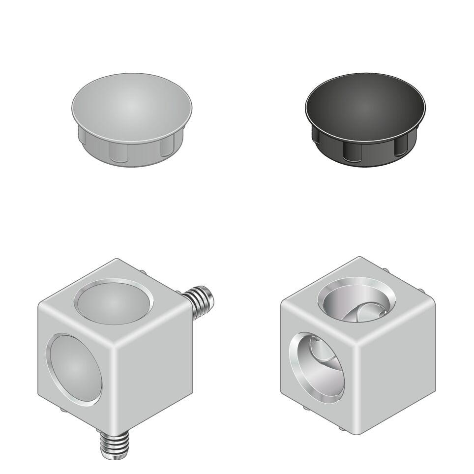 Bosch Rexroth M8 Corner Cube Kit, Connecting Component, Strut Profile 30 mm, Groove Size 8mm
